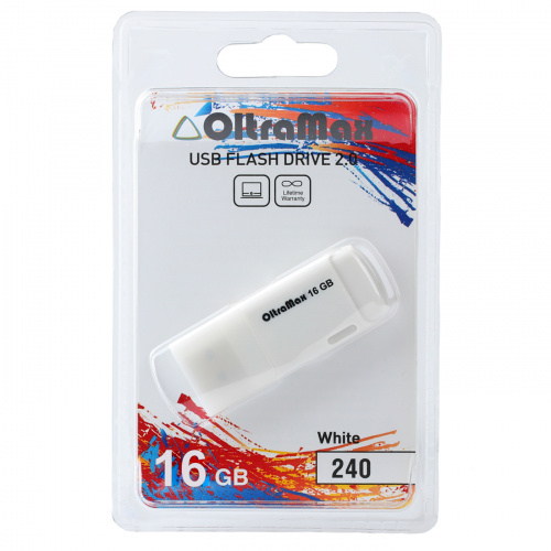 Флеш-накопитель USB  16GB  OltraMax  240  белый (OM-16GB-240-White) фото 4