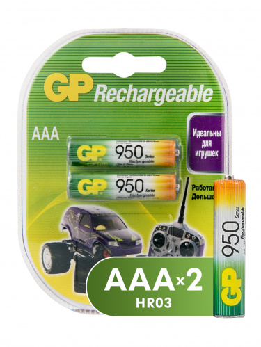 Аккумулятор GP  R03 (950 mAh) (2бл)   (2/20/200) (4891199069888)