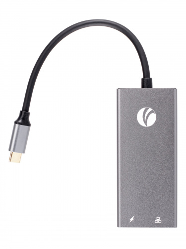 Адаптер Type-Cm --> 6в1 RJ-45+3USB3.0(f) +PD+HDMI1.4 Alum  Shell VCOM <CU459> фото 4