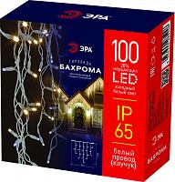 Гирлянда светодиодная ЭРА ERAPS-BK1 бахрома 0 7x2 м холодный белый свет 100 LED (1/10) (Б0051890)