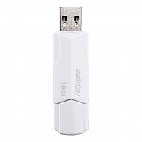 Флеш-накопитель USB  16GB  Smart Buy  Clue  белый (SB16GBCLU-W)