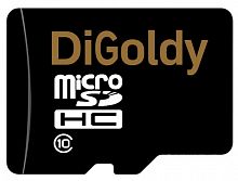 Карта памяти MicroSD  32GB  DiGoldy Class 10 без адаптера (DG0032GCSDHC10-W/A-AD)