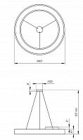 Светильник светодиодный ЭРА Geometria Ring SPO-134-W-40K-056 56Вт 4000К 4200Лм IP40 800*800*80 белый подвесной