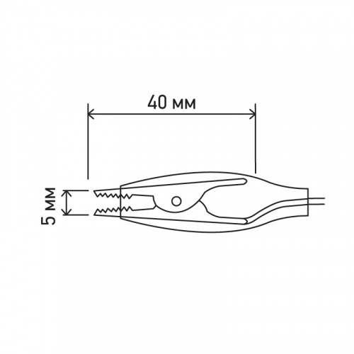 Зажимы «крокодил» 5 А 40 мм с проводом 10 пар REXANT (10/250) (16-0036) фото 3
