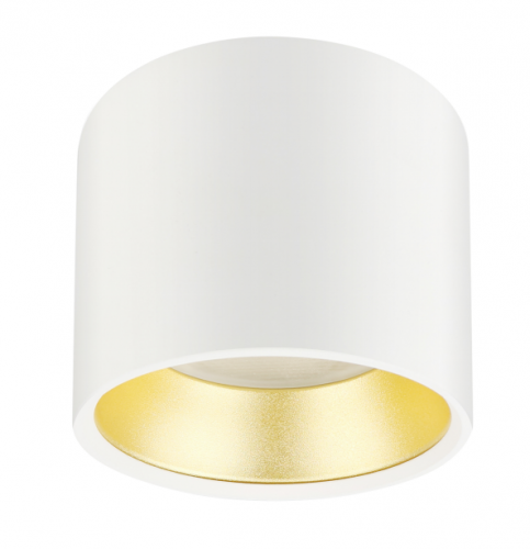 Светильник ЭРА подвесной накладной под лампу Подсветка декоративная GX53, алюминий, цвет белый+золото (40/800) OL8 GX53 WH/GD фото 4