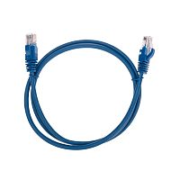 Патч-корд REXANT U/UTP, CAT 5e, RJ45-RJ45, 26AWG, LSZH, синий, 1м (1/300) (02-0104-1)