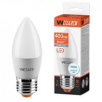 Лампа светодиодная WOLTA Свеча C37 5Вт 4000К 400лм Е27 1/50 (25SC5E27)