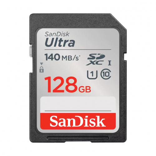 Карта памяти SDXC  128GB  SanDisk Class 10 Ultra UHS-I (140 Mb/s) (SDSDUNB-128G-GN6IN)