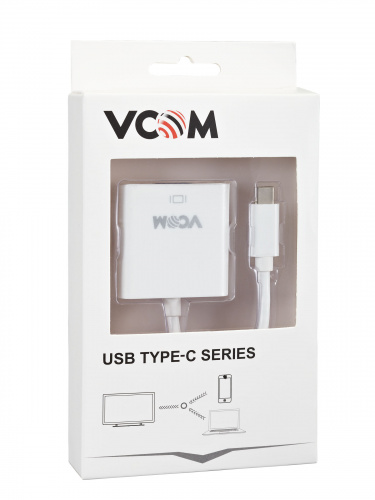 Кабель-адаптер USB 3.1 Type-Cm --> VGA(f) 1080@60Hz, 10Gbps , 0,15m VCOM <CU421> (1/72) фото 8