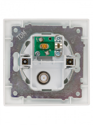 Розетка TV ("мама") + SAT (F-разъем) 0-2400МГц перламутр "Лама" (10/120) TDM (SQ1815-0820) фото 4