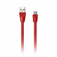 Кабель SMART BUY USB - micro USB, плоский,  красный, 1.0 м (iK-12r red) (1/60)