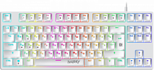 Клавиатура проводная игровая механическая DEFENDER Ivory GK-579 RU, 87кн,1.5м,крас.свитчи, RGB, белая (1/20) (45579)