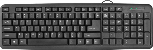 Клавиатура проводная DEFENDER HB-420, полноразмерная, USB, черная (1/20) (45420) фото 3