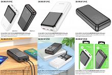 Мобильный аккумулятор Аккумулятор внешний Borofone BJ36A Time, 20000mAh, пластик, дисплей, 2 USB выхода, Type-C, QC3.0,PD, 3.0A, цвет: чёрный (1/36) (6941991103759)