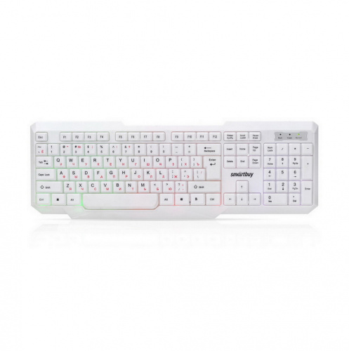 Клавиатура проводная SMARTBUY ONE 333, USB, белая, с подсветкой (1/20) (SBK-333U-W)