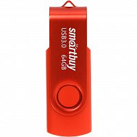 Флеш-накопитель USB 3.0  64GB  Smart Buy  Twist  красный (SB064GB3TWR)