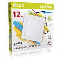 Светильник светодиодный SMARTBUY накладной Square SDL -12w/4000K/IP20 (SBL-SqSDL-12-4K)