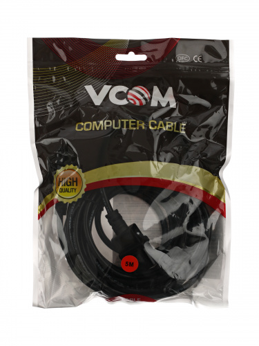 Кабель монитор - компьютер 220V (UPS -> устройство) <VDE> 3G*0.75mm2 VCOM <CE001-CU0.75-5>, 5,0м (1/20) (CE001-CU0.75-5M) фото 3