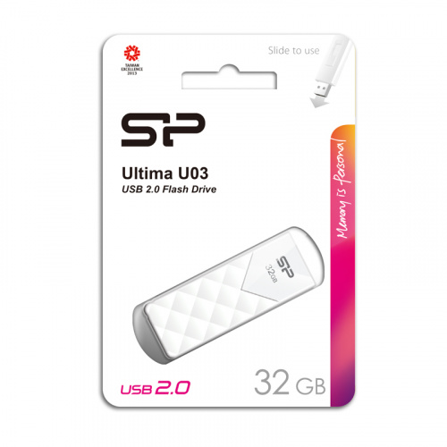 Флеш-накопитель USB  32GB  Silicon Power  Ultima U03  белый (SP032GBUF2U03V1W) фото 8