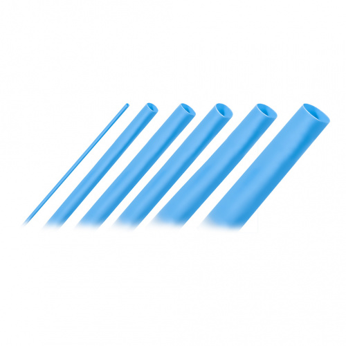 Термоусаживаемая трубка SMARTBUY 2/1-4/2-6/3-8/4-10/5-12/6 (6 размеров по 3 шт, 10 см), синяя(SBE-HST-as-db) (10/10)