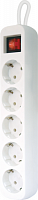 Удлинитель DEFENDER S518, 5 розеток, ПВС 3*1,0 мм2, мощность 2200 Вт, ток 10А, белый, с/з, выключатель, 1,8 м (1/30) (99241)