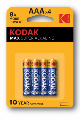 Элемент питания KODAK MAX  LR03  BL4 (K3A-4)   (40/200/32000) (Б0005124) фото 2