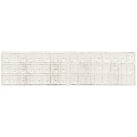 Наклейка-шрифт для клавиатуры D2 Tech SF-01W, русский шрифт, белый цвет на прозрачном фоне