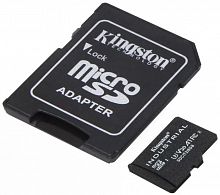 Карта памяти MicroSD  16GB  Kingston Class 10 Industrial Temp pSLC  A1 (100/80 Mb/s) + SD адаптер (SDCIT2/16GB)