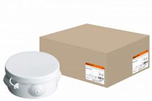 Распаячная коробка ОП D85х40мм, крышка, IP54, 4вх. TDM (1/120) (SQ1401-0102)