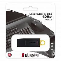 Флеш-накопитель USB 3.2  128GB  Kingston  DataTraveler Exodia  чёрный/жёлтый (DTX/128GB)