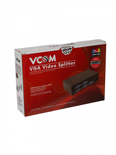 Разветвитель VGA 1->2-port (VGA15M+2VGA15F)+б.п. VCOM <VDS8015> (1/20) фото 3