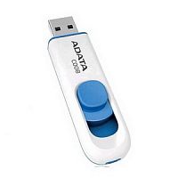 Флеш-накопитель USB  64GB  A-Data  C008  белый/синий (AC008-64G-RWE)