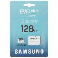 Карта памяти MicroSD  128GB  Samsung Class 10 Evo Plus A2 V30 UHS-I  (R/W  90/160 MB/s) + SD адаптер (MB-MC128SA/EU)