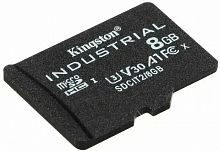 Карта памяти MicroSD  8GB  Kingston Class 10 Industrial Temp pSLC  A1 (100/80 Mb/s) без адаптера (SDCIT2/8GBSP)