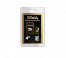 Карта памяти MicroSD  4GB  DiGoldy Class 10 без адаптера (DG004GCSDHC10-W/A-AD)