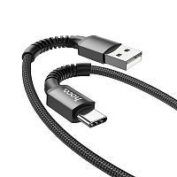 Кабель USB - Type-C HOCO X71 Especial, 1.0м, круглый, 3,0А, нейлон, цвет: чёрный (1/31/310) (6931474758996)