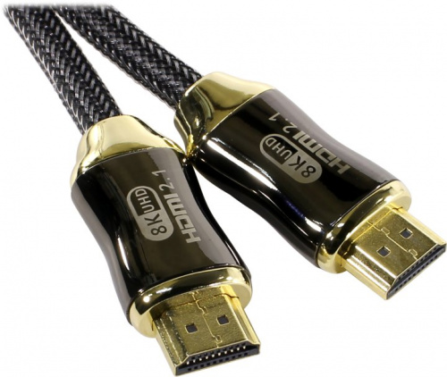 Кабель HDMI 19M/M,ver. 2.1, 8K@60 Hz 0.5m метал разъемы, нейлоновая оплетка Telecom <TCG300-0.5M> (1/50)