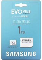 Карта памяти MicroSDXC  1TB  Samsung Class 10 Evo Plus A2 V30 UHS-I  (R/W  90/160 MB/s) + SD адаптер (MB-MC1T0SA/KR)