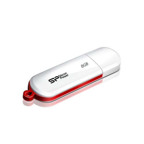 Флеш-накопитель USB  8GB  Silicon Power  LuxMini 320  белый (SP008GBUF2320V1W)