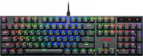 Клавиатура проводная игровая механическая REDRAGON Apas RGB, тонкая,104 клавиши, черная (1/10) (78118)