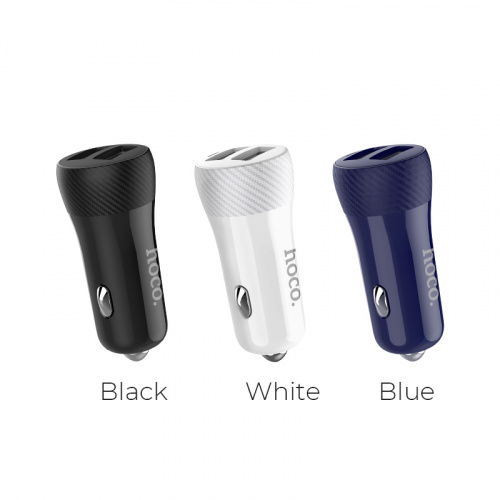 Блок питания автомобильный 2 USB HOCO Z21, Ascender, 3400mA, пластик, цвет: чёрный (1/16/96) (6957531074410) фото 4