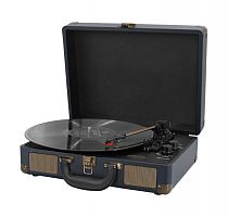 Виниловый проигрыватель RITMIX LP-160B Dark Blue с Bluetooth, руч, ф-я автостоп, дин, RCA вых, 3,5 мм. (1/3) (80003833)