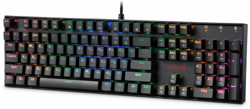 Клавиатура проводная игровая механическая REDRAGON Mitra, USB, RGB подсветка, Full Anti-Ghosting, черная (1/10) (75015) фото 3