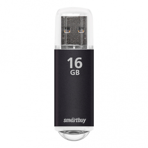 Флеш-накопитель USB  16GB  Smart Buy  V-Cut  чёрный (SB16GBVC-K)