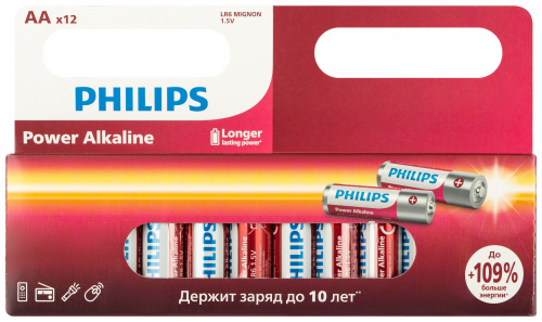 Элемент питания PHILIPS Power LR6 12BL (12/240/19200) (Б0064661) фото 3