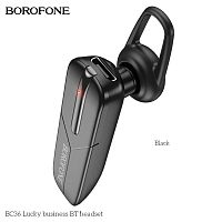 Гарнитура bluetooth Borofone BC36, Lucky Business, bluetooth 5.0, цвет: чёрный (1/234) (6974443381931)