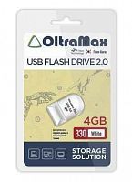 Флеш-накопитель USB  4GB  OltraMax  330  белый (OM-4GB-330-White)