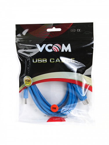 Кабель соединительный VCOM USB 3.0 AM - BM, 3 м. (1/50) (VUS7070-3M) фото 3