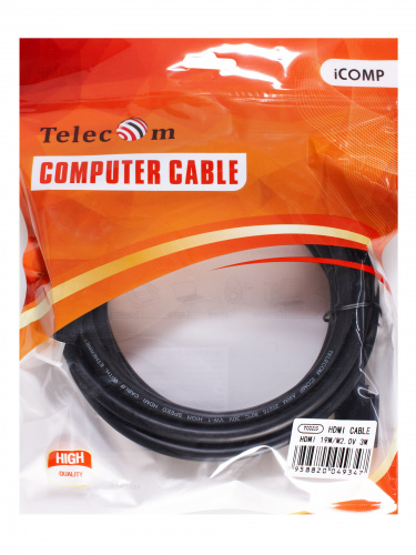 Кабель HDMI-19M --- HDMI-19M ver 2.0+3D/Ethernet ,3m Telecom <TCG215-3M>(1/40) фото 3