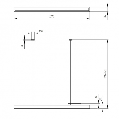 Светильник светодиодный ЭРА Geometria Block SPO-116-W-40K-024 24Вт 4000К 1750Лм IP40 1200*70*50 белый подвесной (1/8) (Б0050548) фото 2